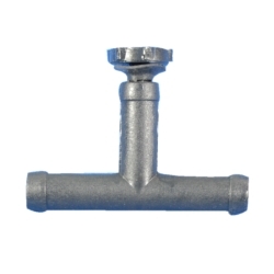 CONECTOR "T" PLASTICO P/MANGUERA 10 MM.CON PURGADOR 
